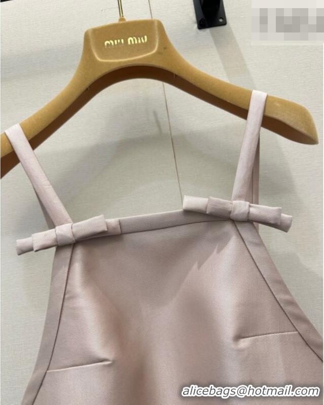 ​Good Product Miu Miu Satin Fabric Dress with Bow MM031009 Light Pink 2026