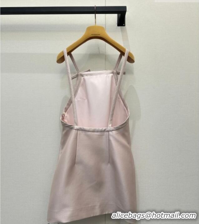 ​Good Product Miu Miu Satin Fabric Dress with Bow MM031009 Light Pink 2026