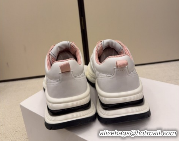 Popular Style Chanel Quilted Calfskin Leather Platform Sneakers CH030608 White/Pink 2026