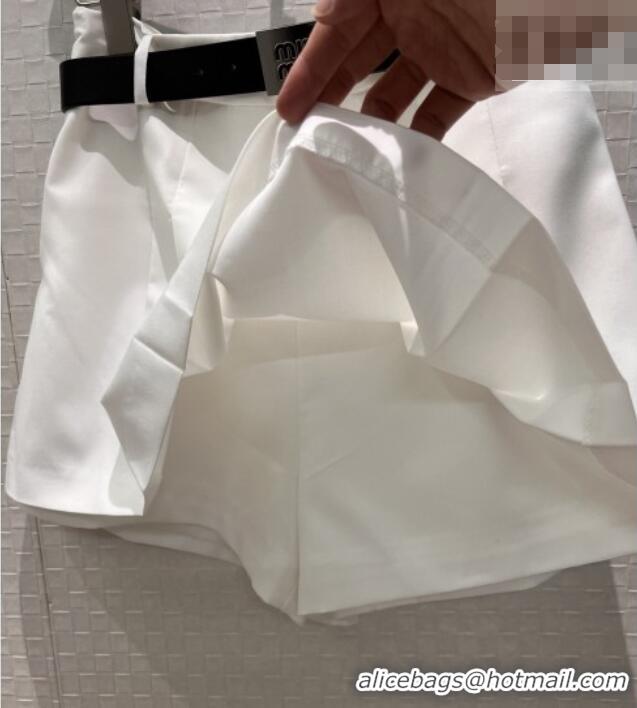 ​Best Product Miu Miu Mini Skirt Shorts 0310 White 2026