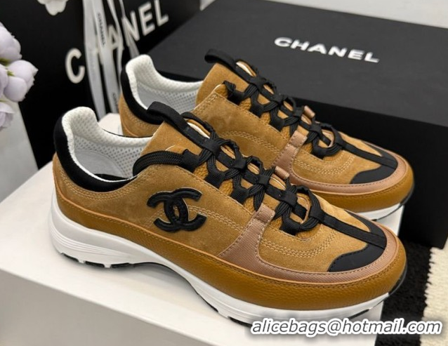 Good Product Chanel Calfskin Leather & Suede Sneakers G47010 Brown 2026