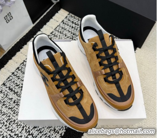 Good Product Chanel Calfskin Leather & Suede Sneakers G47010 Brown 2026