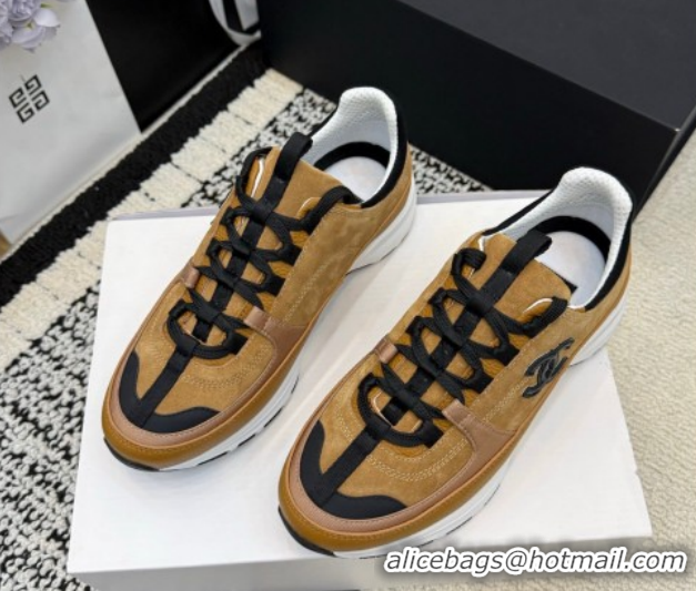 Good Product Chanel Calfskin Leather & Suede Sneakers G47010 Brown 2026