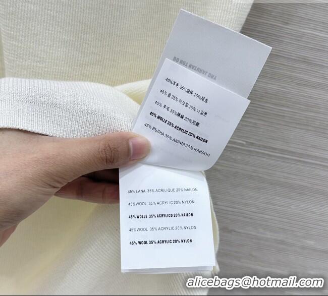 Luxury Cheap Miu Miu Knit Shirt with Strass 0310 White 2026