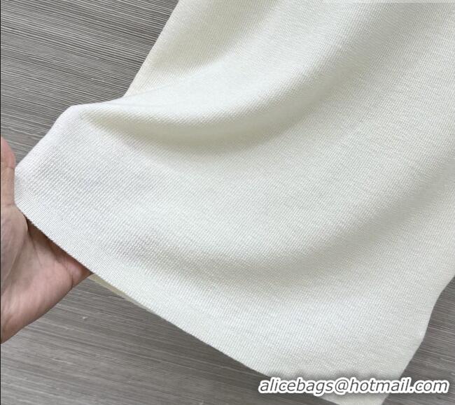 Luxury Cheap Miu Miu Knit Shirt with Strass 0310 White 2026