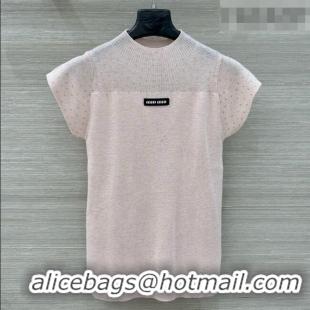 ​Traditional Specials Miu Miu Knit Shirt with Strass 0310 Light Pink 2026