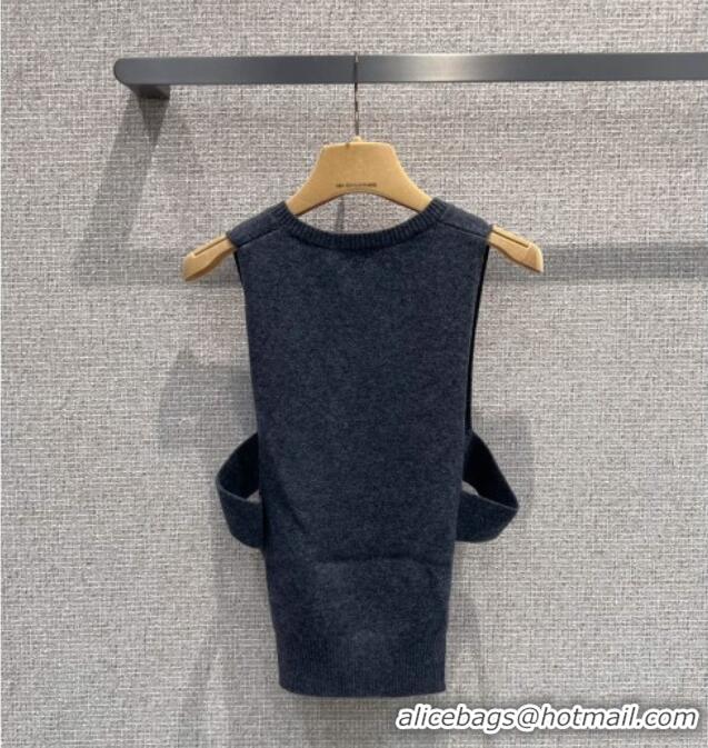 ​Super Quality Miu Miu Cashmere Knit Vest 0310 Grey 2026