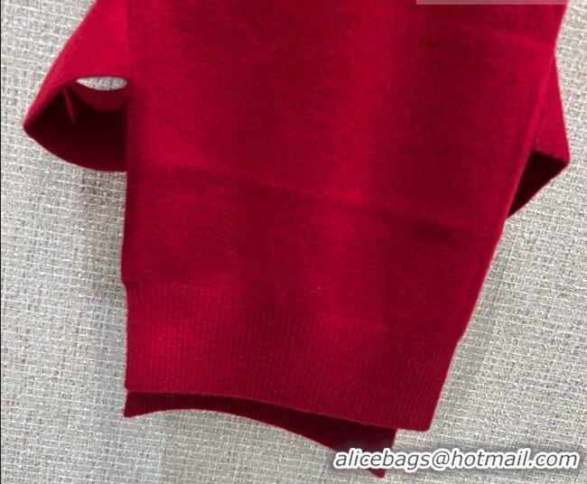 Big Discount Miu Miu Cashmere Knit Vest 0310 Red 2026