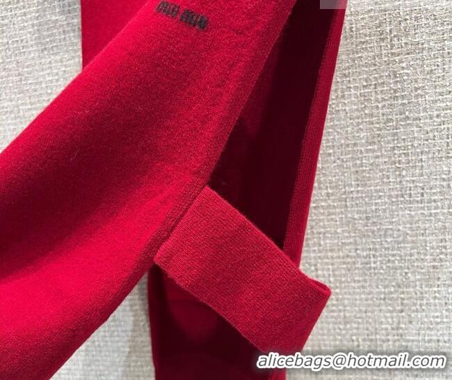 Big Discount Miu Miu Cashmere Knit Vest 0310 Red 2026