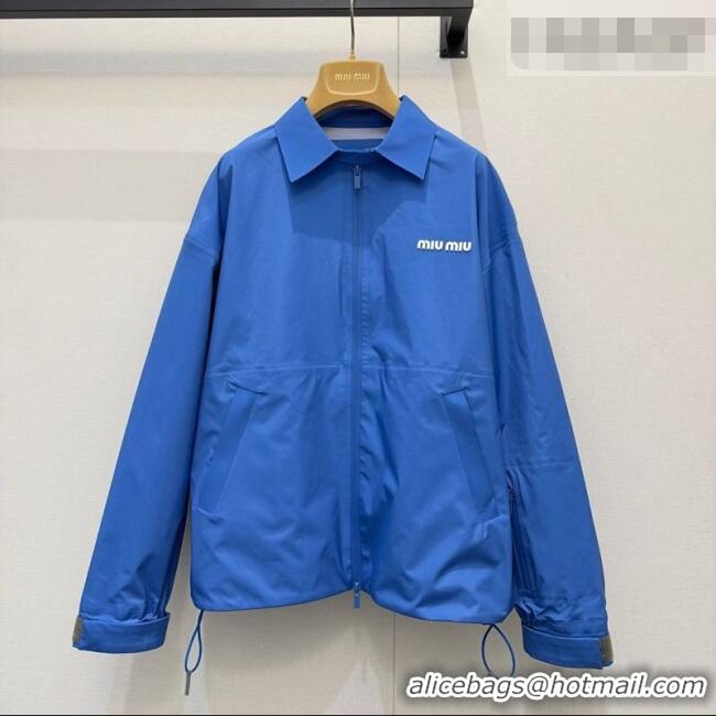 ​Reasonable Price Miu Miu Nylon Jacket MM031001 Blue 2026