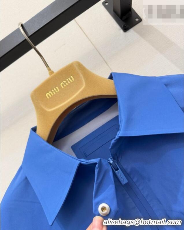 ​Reasonable Price Miu Miu Nylon Jacket MM031001 Blue 2026