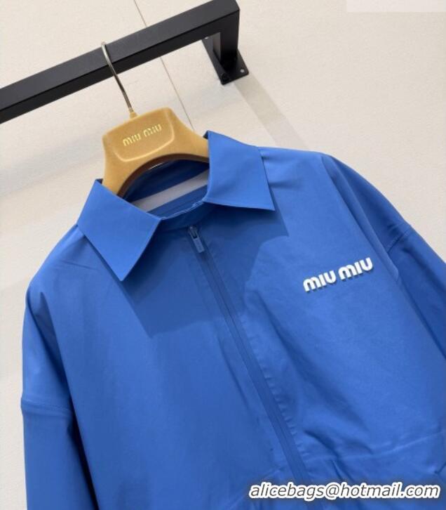​Reasonable Price Miu Miu Nylon Jacket MM031001 Blue 2026