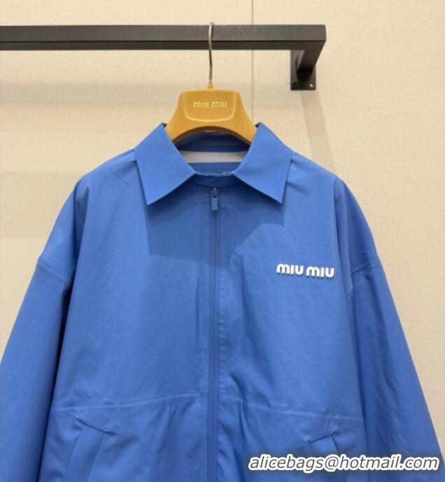 ​Reasonable Price Miu Miu Nylon Jacket MM031001 Blue 2026