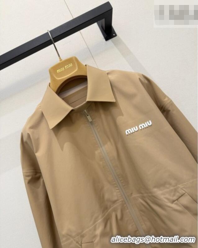 Luxury Discount Miu Miu Nylon Jacket MM031001 Beige 2026