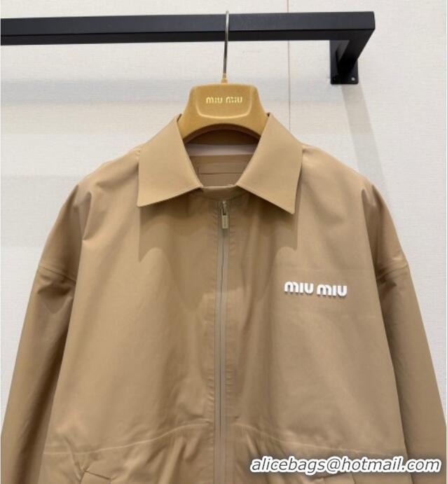 Luxury Discount Miu Miu Nylon Jacket MM031001 Beige 2026