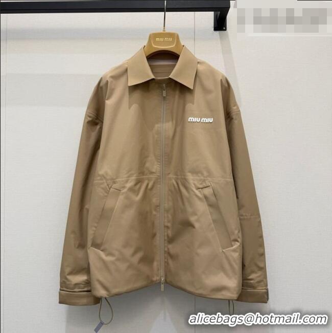 Luxury Discount Miu Miu Nylon Jacket MM031001 Beige 2026