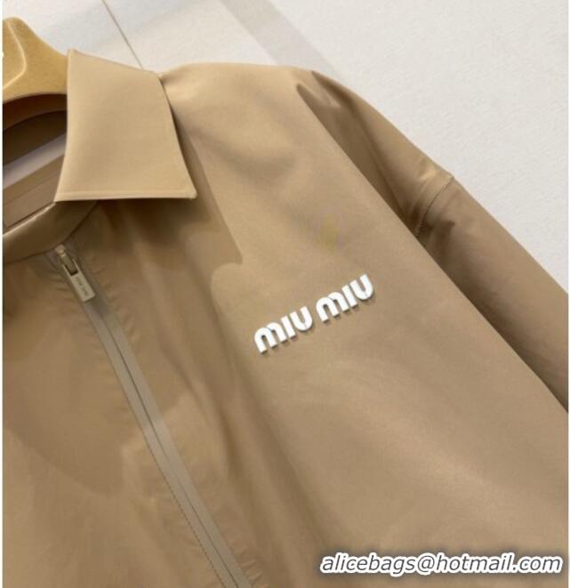 Luxury Discount Miu Miu Nylon Jacket MM031001 Beige 2026