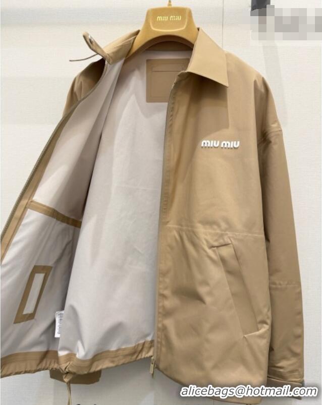 Luxury Discount Miu Miu Nylon Jacket MM031001 Beige 2026