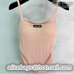 Buy Discount Miu Miu Wool Knit Vest MM031006 Light Pink 2026