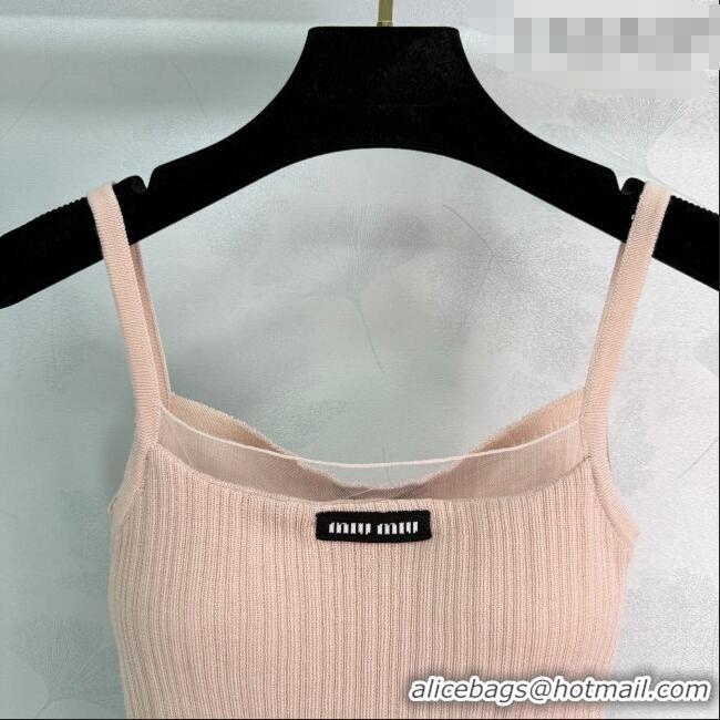 Buy Discount Miu Miu Wool Knit Vest MM031006 Light Pink 2026