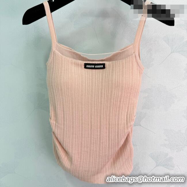 Buy Discount Miu Miu Wool Knit Vest MM031006 Light Pink 2026