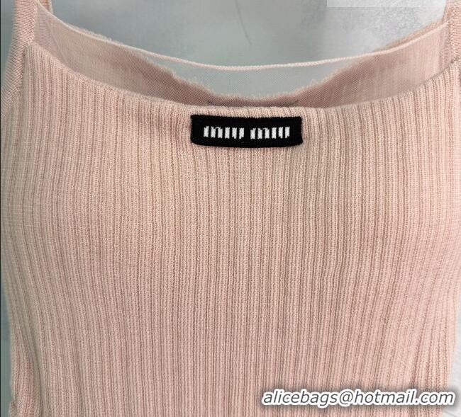 Buy Discount Miu Miu Wool Knit Vest MM031006 Light Pink 2026