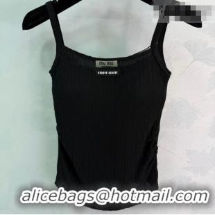 Fashion Discount Miu Miu Wool Knit Vest MM031006 Black 2026