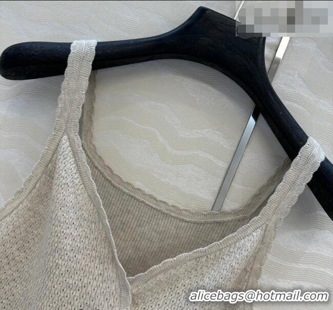 Most Popular Miu Miu Cotton Knit Long Vest MM031007 Grey 2026