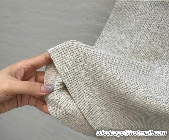 Most Popular Miu Miu Cotton Knit Long Vest MM031007 Grey 2026