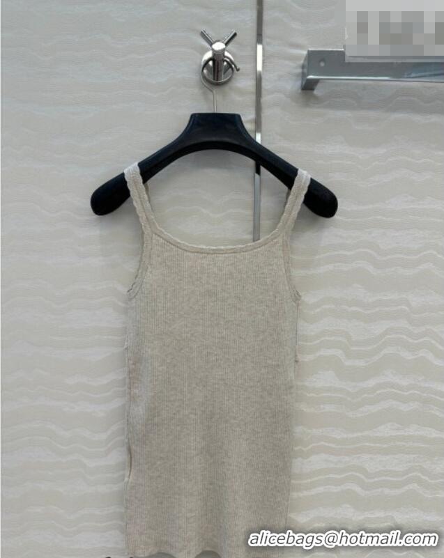 Most Popular Miu Miu Cotton Knit Long Vest MM031007 Grey 2026