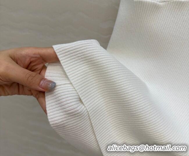 Good Taste Miu Miu Cotton Knit Long Vest MM031007 White 2026