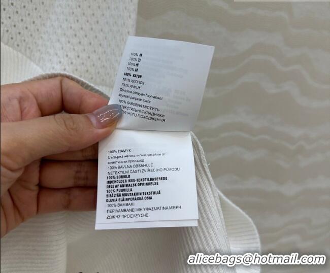 Good Taste Miu Miu Cotton Knit Long Vest MM031007 White 2026