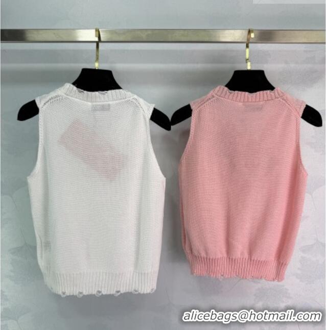 Buy Inexpensive Miu Miu Knit Heart Vest MM031010 Light Pink 2026