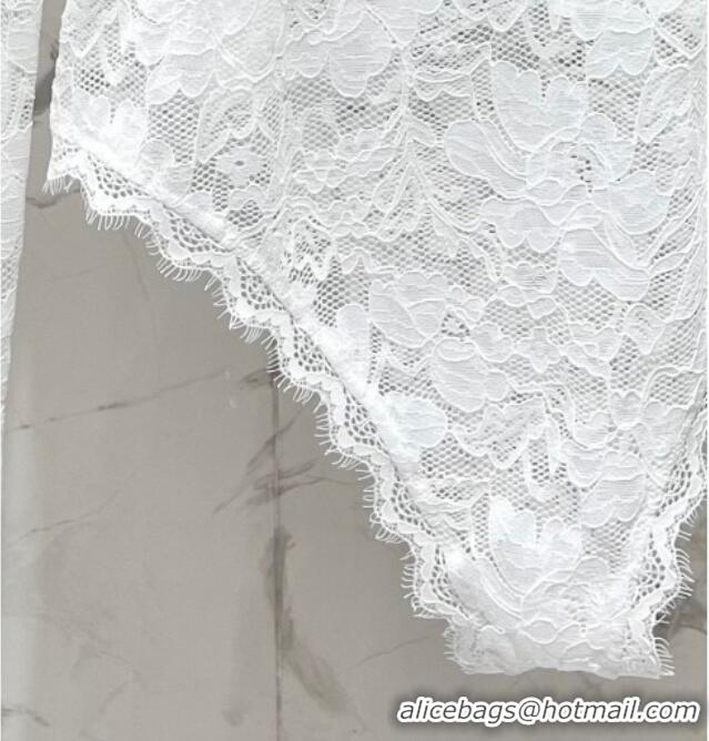 Big Discount Saint Laurent Lace Shirt S031002 White 2026