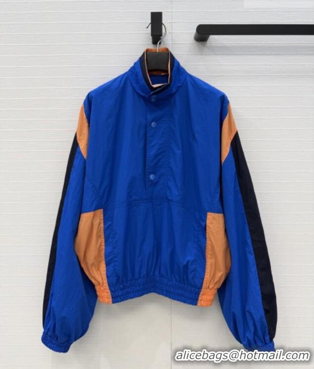 Buy New Cheap Saint Laurent CASSANDRE Windbreaker in Nylon S031003 Blue 2026