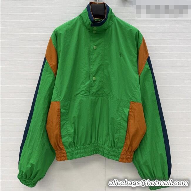 Top Quality Saint Laurent CASSANDRE Windbreaker in Nylon S031004 Green 2026