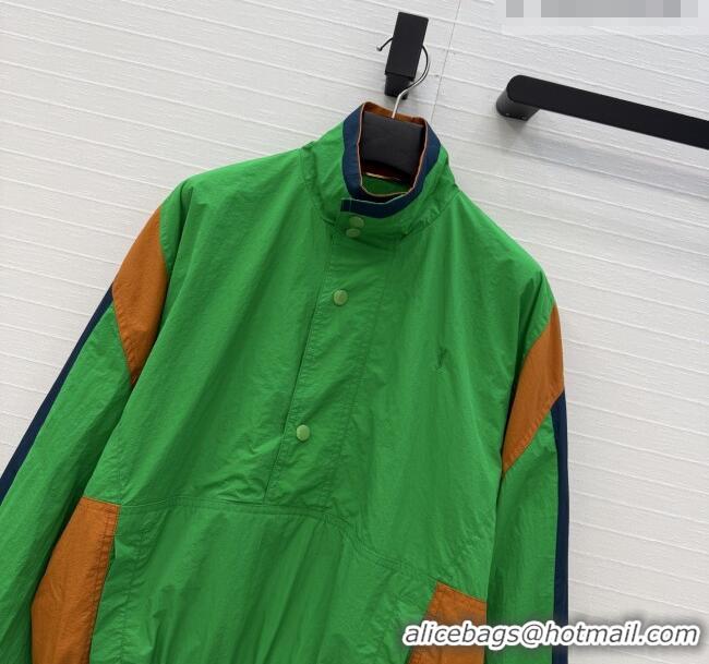 Top Quality Saint Laurent CASSANDRE Windbreaker in Nylon S031004 Green 2026
