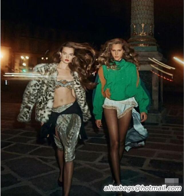 Top Quality Saint Laurent CASSANDRE Windbreaker in Nylon S031004 Green 2026