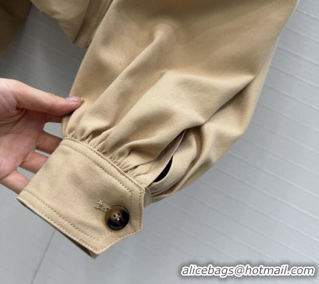 Top Grade Chloe Gathered Boule Jacket in Cotton 1006 Brown 2026