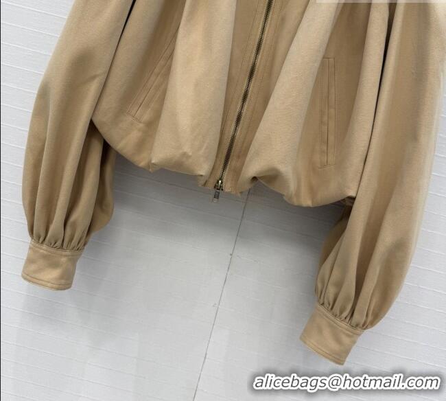 Top Grade Chloe Gathered Boule Jacket in Cotton 1006 Brown 2026