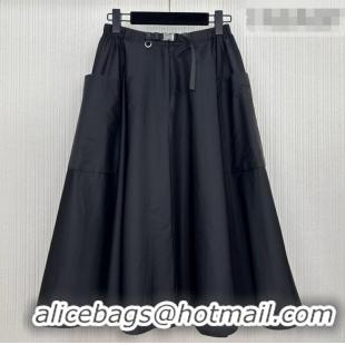 Best Price Prada Nylon Skirt P031001 Black 2026