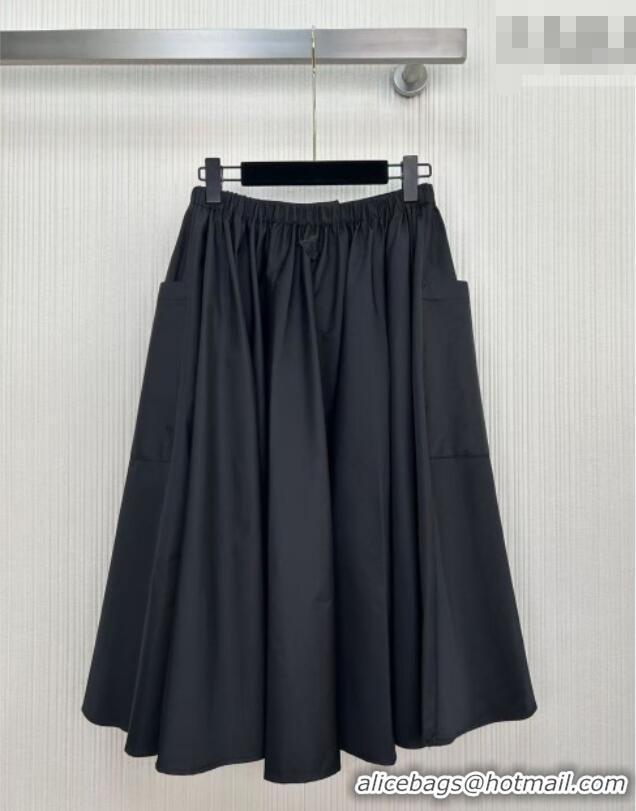 Best Price Prada Nylon Skirt P031001 Black 2026