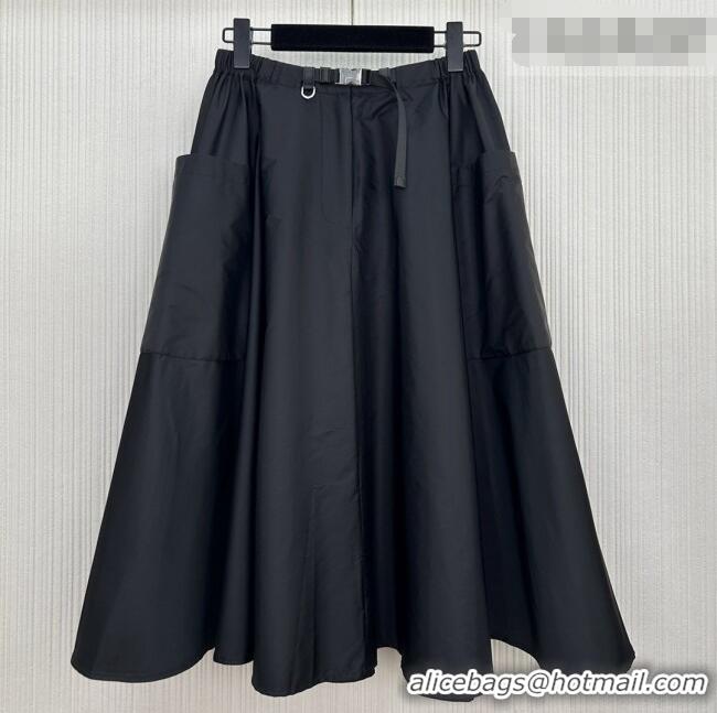 Best Price Prada Nylon Skirt P031001 Black 2026