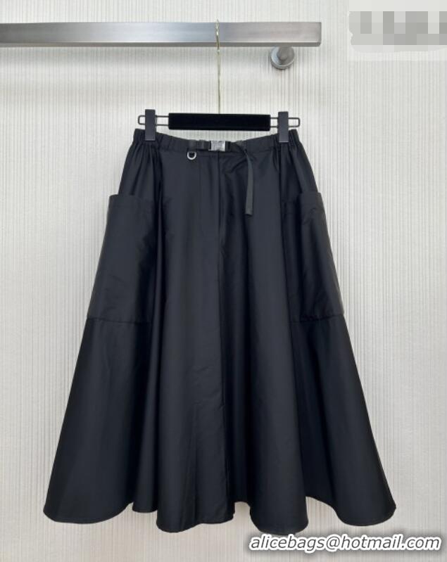 Best Price Prada Nylon Skirt P031001 Black 2026