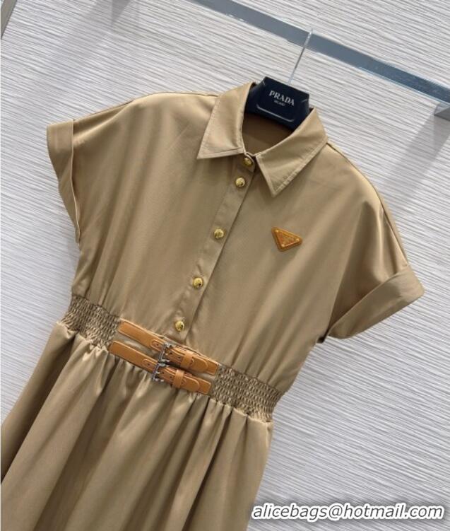 Famous Brand Prada Long Dress P031011 Brown 2026