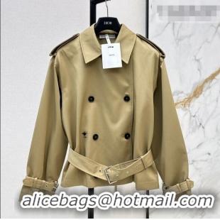 Buy Fashionable Dior Trench Coat D031010 Khaki 2026