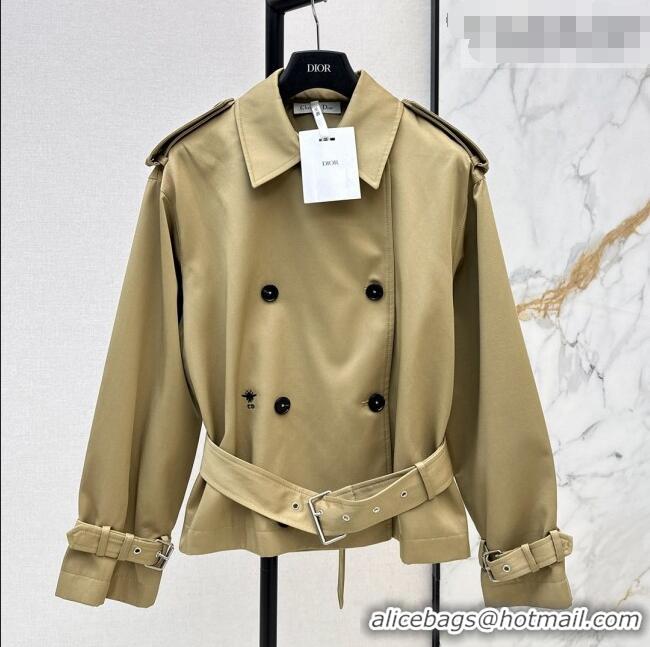 Buy Fashionable Dior Trench Coat D031010 Khaki 2026