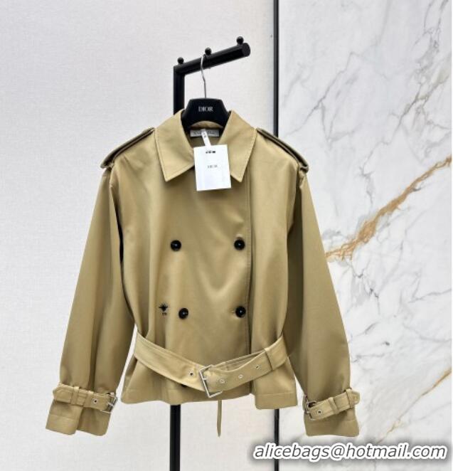 Buy Fashionable Dior Trench Coat D031010 Khaki 2026