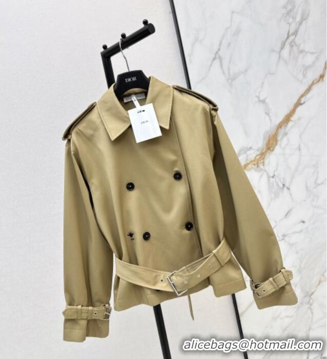 Buy Fashionable Dior Trench Coat D031010 Khaki 2026