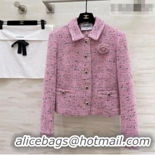 Market Sells Chanel Tweed Jacket CH031101 Pink 2026